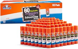 Elmers Purple Disappear School Glue Stick 60-PACK